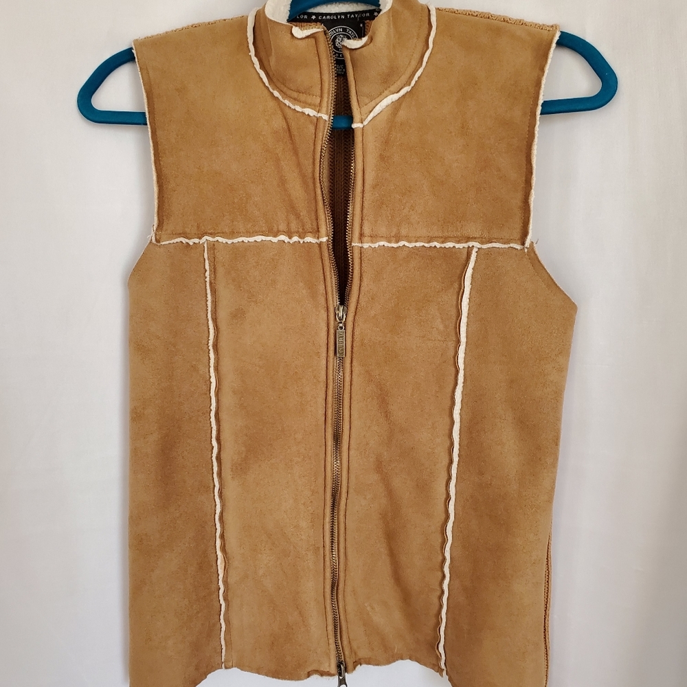 Women's Carolyn Taylor Faux Suede & Knit Vest